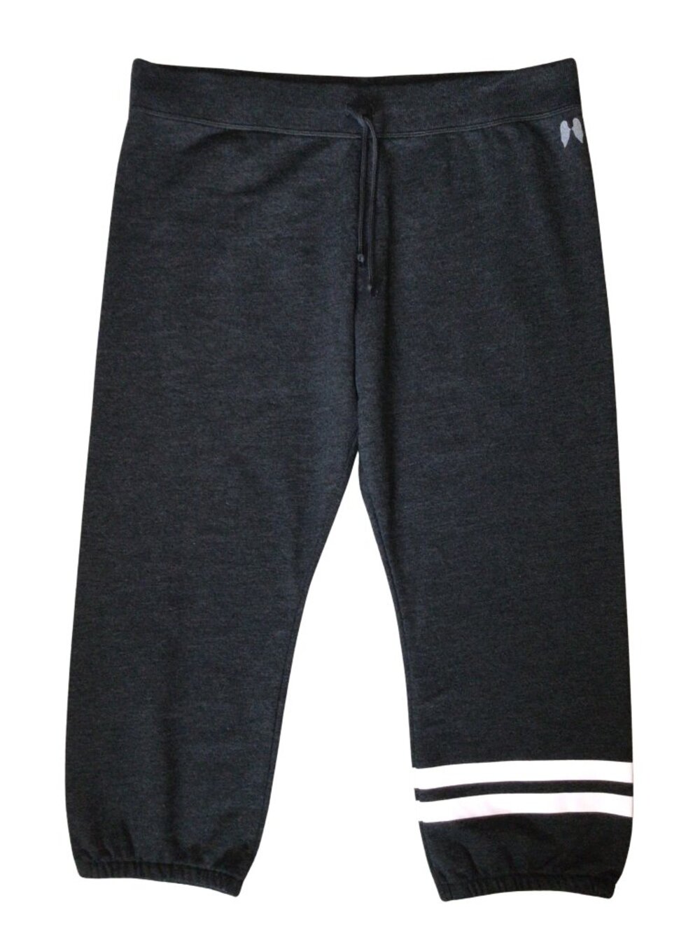 Victoria's Secret Pants Women’s L Large Gray Cropped Jogger Striped Capri